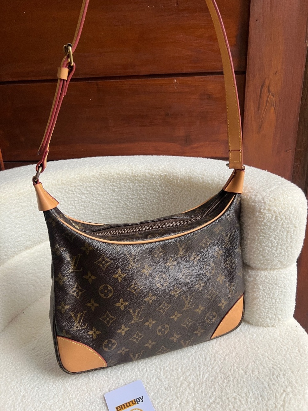 Authentic Louis Vuitton Monogram Boulogne 30 Shoulder Bag